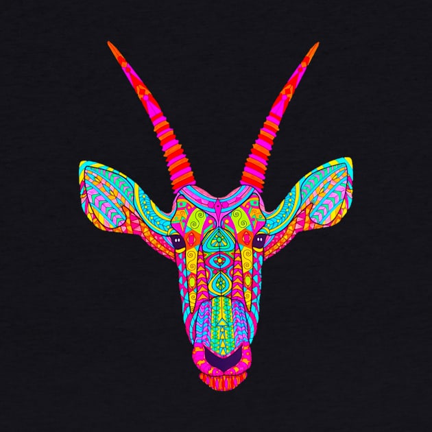 Psychedelic Deer by Bododobird